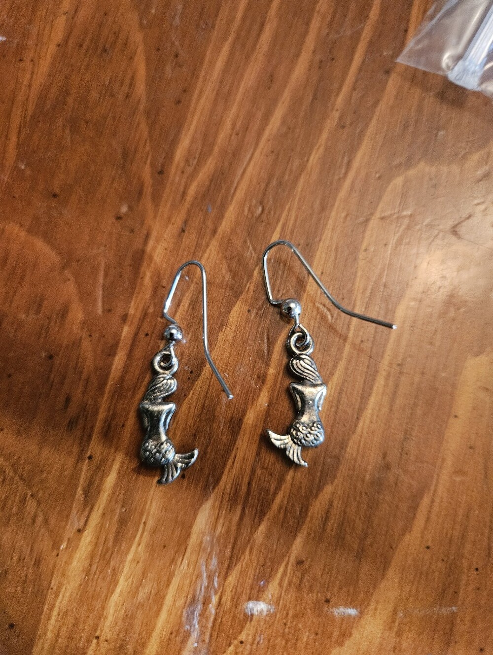 Silver Mermaid Dangle Earrings